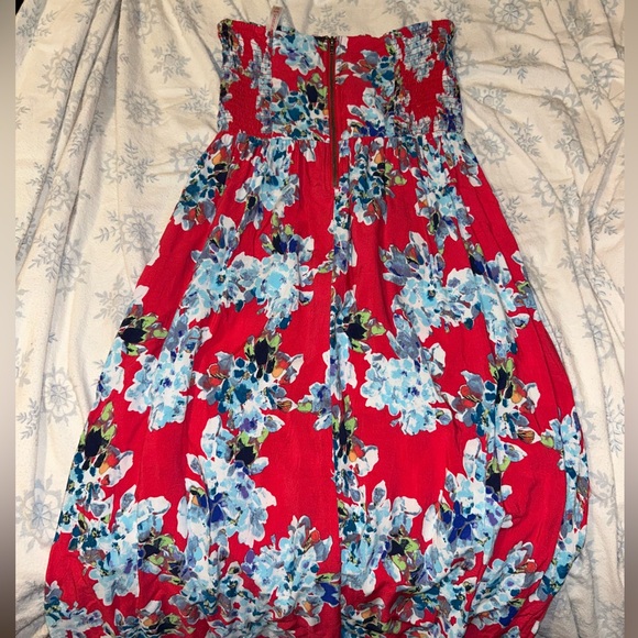 Floral Strapless Dress - Picture 3 of 5